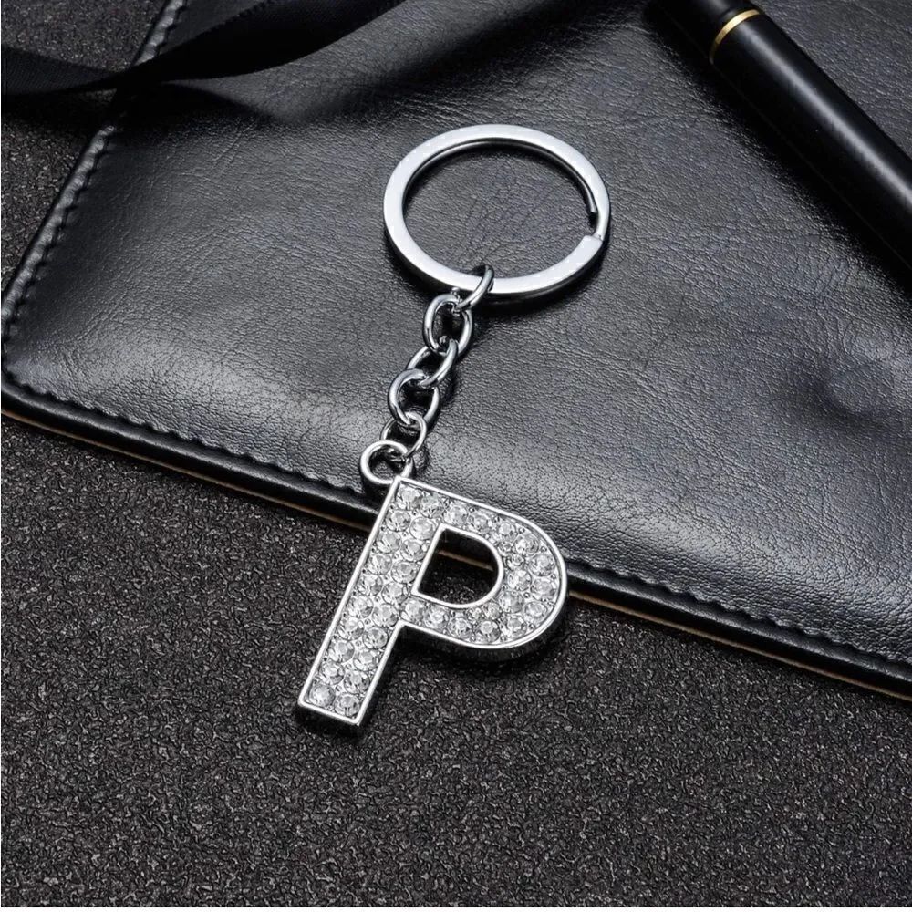 Initials Bedazzled Keychain - Picture 3 of 4